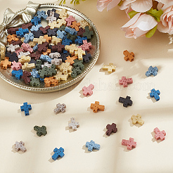 合成溶岩ビーズ 100色 10個  染め  クロス  ミックスカラー  11x9x3mm  穴：1mm  10個/カラー&nbsp;G-ME0001-11