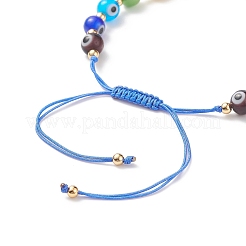 10Pcs 10 Style Lampwork Evil Eye Braided Bead Bracelets Set&nbsp;BJEW-JB08874