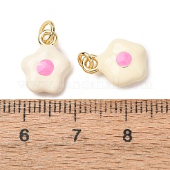 Brass Enamel Pendants&nbsp;LS-KK-CJC21A4-01G-04-RS