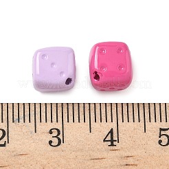 Spray Printed Opaque Acrylic Beads&nbsp;OACR-P031-01A