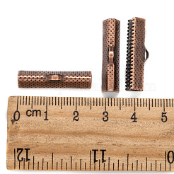 混合鉄リボンカシメエンドパーツ  ミックスカラー  8x25mm  穴：1mm  約230個/200g&nbsp;E182Y-M