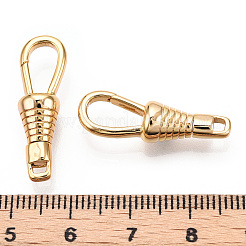 真鍮カニカン  ジュエリー作りのための  18KGP本金メッキ  26.5x8x7mm  穴：2.2x1.8mm&nbsp;KK-N254-21G