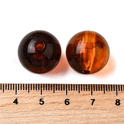 透明なアクリルビーズ  琥珀のビーズを模倣する  ラウンド  17mm  穴：2.5mm  約32個/100g&nbsp;X1-MACR-K359-45A