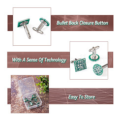 4 Pairs 2 Style Brass Cufflinks&nbsp;AJEW-CF0001-22