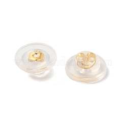 Long-Lasting Plated Brass Silicone Ear Nuts&nbsp;KK-K381-04G