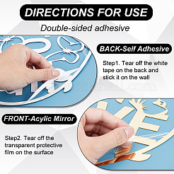 Acrylic Acrylic Mirror Wall Stickers&nbsp;DIY-WH0002-27C
