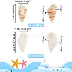 4 Strands 2 Styles Natural Spiral Shell Beads Strands&nbsp;SHEL-PH0001-45