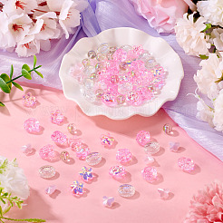 100Pcs 5 Styles Electroplate Transparent Glass Beads&nbsp;EGLA-TA0013-35B