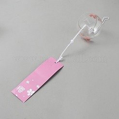 Sakura Round Glass Wind Chimes&nbsp;AJEW-WH20130-211