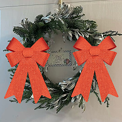 Christmas PVC Glitter Bowknot&nbsp;AJEW-SP0003-72C-01