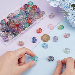 96Pcs 12 Colors Handmade Lampwork Beads&nbsp;LAMP-PH0001-34