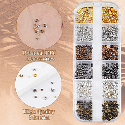 600Pcs Brass & Iron Crimp Beads Covers&nbsp;DIY-PA0001-73
