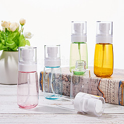 60ml透明petgプラスチックスプレーボトルセット  ミストポンプ噴霧器と蓋付き  ミックスカラー  11.4x4.1cm  容量：60ミリリットル  5個/セット&nbsp;MRMJ-BC0001-76