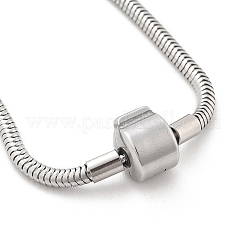 304ステンレススチールブレスレット  ヨーロピアンスタイルのジュエリー作り  コラム  180~200mm  コラム：9x10mm&nbsp;BJEW-M079-01P-06