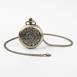 Alloy Compass Shape Pocket Watches&nbsp;WACH-D068-01