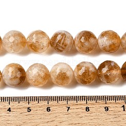 加熱された天然シトリンビーズ連売り  ラウンド  多面カット  ペルー  12~12.5mm  穴：0.8mm  約30~31個/連  14.65''（37.2cm）〜15.04''（38.2cm）&nbsp;G-D359-A01-12mm