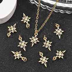 SHEGRACE Brass Clear Cubic Zirconia Charms&nbsp;XGRQ3P021-581G