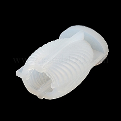 3D 孔雀の羽 DIY シリコンキャンドルモールド  香りのよいキャンドル作りに  ホワイト  6x4.5x9.25cm  内径：2.5x2.7のCM&nbsp;SIMO-C009-05