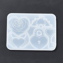 DIY Gothic Style Heart Theme Ornament Silicone Molds&nbsp;DIY-E065-05