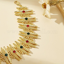 Alloy Micro Pave Cubic Zirconia Link Chain Bracelets for Women&nbsp;AN7540