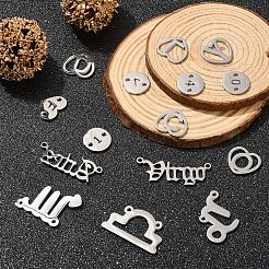 15Pcs Stainless Steel Pendants&nbsp;STAS-CJ0002-19