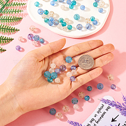 75Pcs 6 Styles Transparent Frosted Resin Beads&nbsp;RESI-TA0002-42