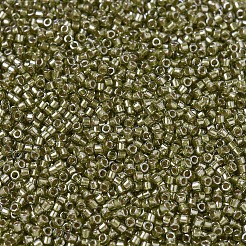MIYUKIデリカビーズ  シリンダー  日本製シードビーズ  11/0  （db0908)スパークリングベージュラインドシャルトルーズ  1.3x1.6mm  穴：0.8mm  約10000個/袋  50 G /袋&nbsp;SEED-X0054-DB0908