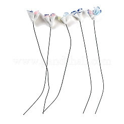 手描きの陶器製花茎（鉄製の茎付き）  花瓶や家の装飾に使える装飾的な造花ピック  ミックスカラー  280~285mm&nbsp;PR-CBAD4A8-03