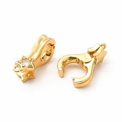 Real 18K Gold Plated Brass Clear Cubic Zirconia Pendants&nbsp;KK-K165-17