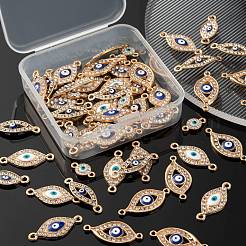 60Pcs 6 Style Light Gold Plated Alloy Links&nbsp;ENAM-LS0001-80