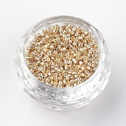 電気めっきシリンダーシードビーズ  均一サイズ  メタリックカラー  バリーウッド  1~1.5x1.5~2mm  穴：0.5mm  約50 G /袋  約5000個/袋&nbsp;SEED-R041-07