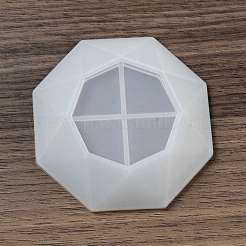 DIYファセット八角形収納皿シリコンモールド  レジン型  UVレジン用  エポキシ樹脂工芸品作り  ホワイト  81x79x22mm&nbsp;DIY-A035-02
