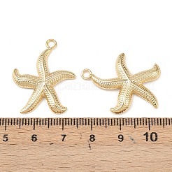 304ステンレスペンダント  ヒトデチャーム  24KGP本金メッキ  28x22.5x3mm  穴：2.2mm&nbsp;STAS-A129-11A-G