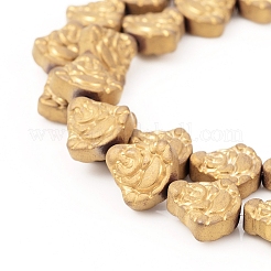 PVD Vacuum Plating Non-magnetic Synthetic Hematite Beads Strands&nbsp;G-F682-14-F