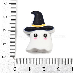 ハロウィンシリコンビーズ  焦点ビーズ  ホワイト  ゴースト  29.5x22x10.5mm  穴：2.6mm&nbsp;SIL-K007-01D