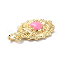 Eco-Friendly Rack Plating Brass Enamel Pendants&nbsp;KK-F845-32G