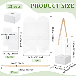 12 Sets Clear Plastic & Paper Flower Storage Boxes&nbsp;CON-BC0008-10C