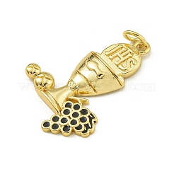 Rack Plating Brass Enamel Pendants&nbsp;KK-U029-14G