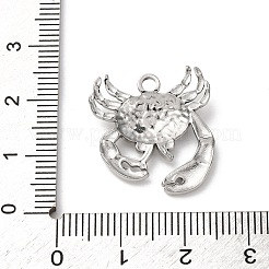 304ステンレスペンダント  プラチナ  ステンレス鋼色  21.5x20x3mm  穴：2mm&nbsp;STAS-I348-01P-04
