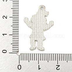 ハロウィンテーマアロイエナメルペンダント  プラチナ  人間  26x16x2mm  穴：1.6mm&nbsp;ENAM-M221-02P-09