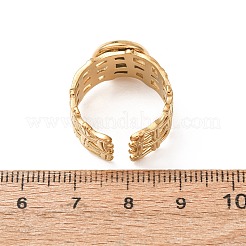 織り込みベゼル付き304ステンレススチール製カフリング部品  ラウンドパッドリングセッティング  イオンプレーティング（ip）  長持ちメッキ  ゴールドカラー  14mm  17mm  トレイのサイズ：10mm&nbsp;SA-CBAD8FA-01G-02