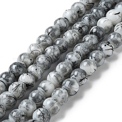 Drawbench & Baking Paint Glass Beads Strands&nbsp;GLAA-S176-M