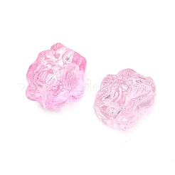 ガラスビーズ  キツネ  パールピンク  20x19x15mm  穴：1.2mm&nbsp;GLAA-D303-01C
