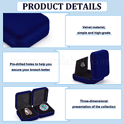 12Pcs Flocking Plastic Badge Storage Boxes&nbsp;CON-FG0001-25