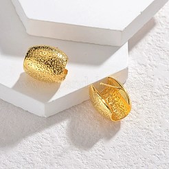 女性用304ステンレススチールスタッドピアス  コラム  18KGP本金メッキ  14x16mm&nbsp;EJEW-M095-04G