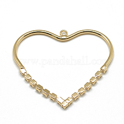 Brass Cubic Zirconia Pendants&nbsp;KK-T032-024G