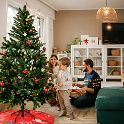 Polyester Christmas Tree Skirt&nbsp;DIY-WH0321-40B