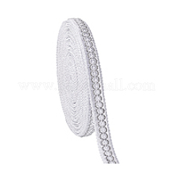 ポリエステル編組リボン  DIY工芸品  カーテン用  衣類  ホワイト  7/8インチ（21mm）  約12.03ヤード（11m）/ pc&nbsp;OCOR-WH0120-13C