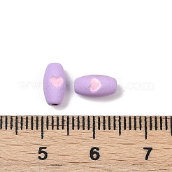 塗装合金ビーズをスプレー  鉛フリー＆ニッケルフリー＆カドミウムフリー  丸棒  パープル  8x4.5x4mm  穴：1.2mm&nbsp;PALLOY-S038-16A