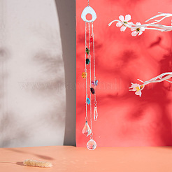 Crystal Glass Suncatcher Chakra Colors Ceiling Chandelier Ball Prism&nbsp;AJEW-WH0021-39
